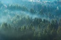 View of a mountain range in the Alps of Europe during sunrise. Slopes in Autumn Royalty Free Stock Photo