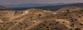 Panoramic view of bluffs near reno nevada on a stormy day Royalty Free Stock Photo