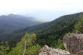 View of mountain ridge from Lago-Naki plateau in summer Royalty Free Stock Photo