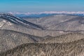 View of the mountain ridges Khamar-Daban and Sayan