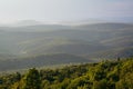 View of mountain ridges from Spruce Knob in Monongahela National Forest, West Virginia