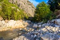 View of mountain river in Kesme Bogaz canyon, Antalya province in Turkey