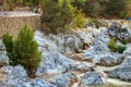View of mountain river in Kesme Bogaz canyon, Antalya province in Turkey Royalty Free Stock Photo