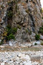 View of mountain river in Kesme Bogaz canyon, Antalya province in Turkey