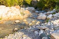 View of mountain river in Kesme Bogaz canyon, Antalya province in Turkey