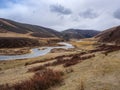 View of mountain and river at the wayside in Sichuan Royalty Free Stock Photo