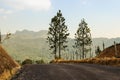 View of a mountain road in the central part of Panama