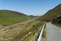 View of the mountain road and pass in Gwalia, Bala, Gwynedd, Wales Royalty Free Stock Photo