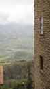 View from the mountain in San Marino. Italy