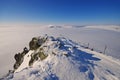 View from mountain Sniezka in winter Royalty Free Stock Photo