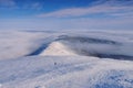 View from mountain Sniezka in winter Royalty Free Stock Photo