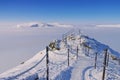 View from mountain Sniezka in winter Royalty Free Stock Photo