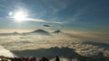 View mountain sumbing central java Royalty Free Stock Photo