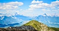 Mountain view from summit Royalty Free Stock Photo