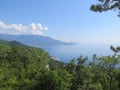 View from the mountain to the coast