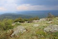 View from the mountain to the forest and kurumnik