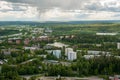 View from mountain to Kuopio and lakes, Northern Savonia, Finland