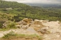 The view from the mountain tops to the surrounding countryside.North Caucasus