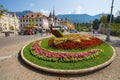 View of the mountain town of Merano, South Tyrol, Italy