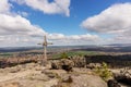 View from the mountain TÃÂ¶pfer in the Zittau Mountains which are part of the Lusatian Mountains. Germany Royalty Free Stock Photo