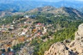 View on village Prodromos in Troodos mountains