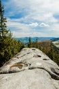 View from the mountain Written Stone on the mountain landscape of the Carpathians