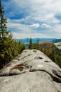 View from the mountain Written Stone on the mountain landscape of the Carpathians