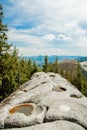 View from the mountain Written Stone on the mountain landscape of the Carpathians