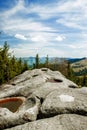 View from the mountain Written Stone on the mountain landscape of the Carpathians