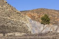 View of the mountainous natural landscape at Daroca Royalty Free Stock Photo