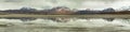 View of mountains and Aguas calientes or Piedras rojas salt Lake in Sico Pass