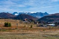 View of the mountains around Alpe d`Huez in the french Alps, France Royalty Free Stock Photo