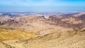 View of mountains around Wadi Araba area Royalty Free Stock Photo