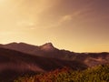 View of mountains in autumn Royalty Free Stock Photo