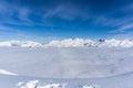 View on mountains and blue sky above clouds Royalty Free Stock Photo