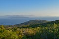 View from the mountains of Cape Lefkatas on the island of Lefkada in Greece