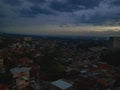 view of the mountains in the city of Bandung, West Java Royalty Free Stock Photo