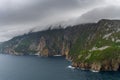 View of the mountains and cliffs of Slieve League on the northwest coast of Ireland