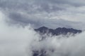 View of mountains, clouds and fog Royalty Free Stock Photo