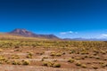 View of the mountains and desert lanscape around the altiplanic lagoons in the Atacama Desert, Chile