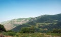 A view of the mountains from the edge of the deep gorge of the Vorotan River.