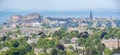 View of Edimburgh castle and the city from Blackford hill Royalty Free Stock Photo