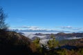 View of mountains Grintovec, Skuta and Kocna in Kamnik-Savinja alps in Slovenia Royalty Free Stock Photo