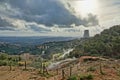 view of the mountains , image taken in Follonica, grosseto, tuscany, italy , larderello desert