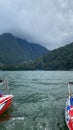 A view of mountains and lakes. Indonesians call it \