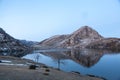 View of mountains landscape. Enol mountain lake, Covadonga, National Park of Picos de Europa, Spain Royalty Free Stock Photo