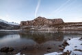 Andscape. Ercina mountain lake, Covadonga, National Park of Picos de Europa, Spain Royalty Free Stock Photo