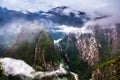 View of the mountains from Machu Picchu Royalty Free Stock Photo