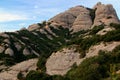 View of the mountains in the National park near the monastery of Montserrat, Barcelona, Spain