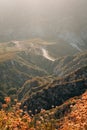 View of mountains and road in Angeles National Forest, California